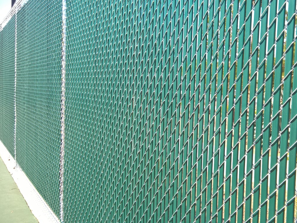 Slatted chain link fence - North Richland Hills Texas fence company