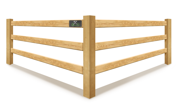 3-Rail Split Rail Style Wood Fencing in North Richland Hills, Texas